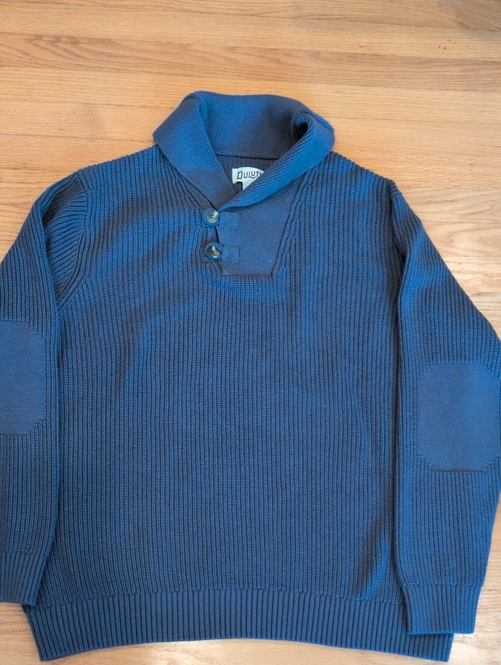Duluth Brigadier Shawl Collar Sweater Blue 2XL
